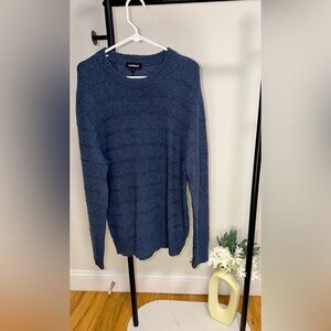 Express Men's Navy Blue Crewneck Sweater | Size L